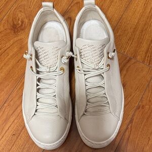 Paul Green Cream Leather Sneakers
